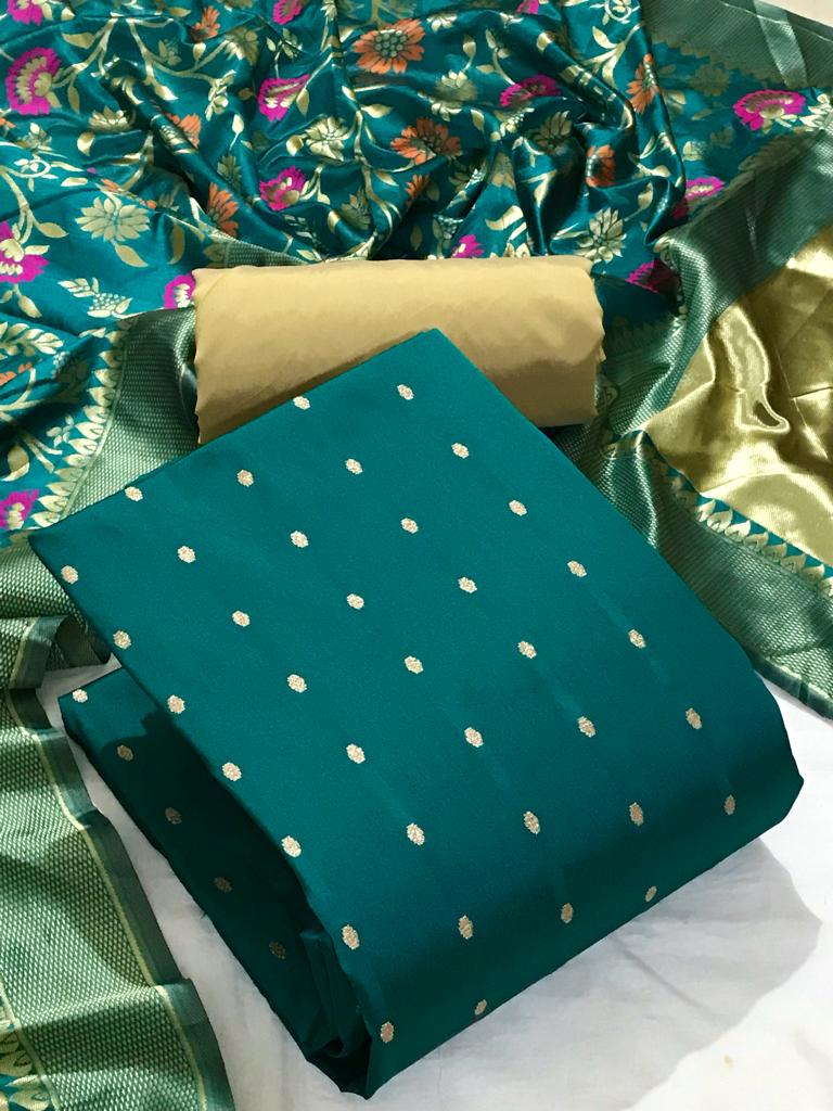 Tapatta Silk Booti 2 Heavy Tapata Silk Festive Wear Dress Material